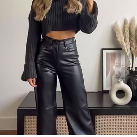 Because of Alice. Black Leather Jacket and Pants Set - Picture 9 of 9